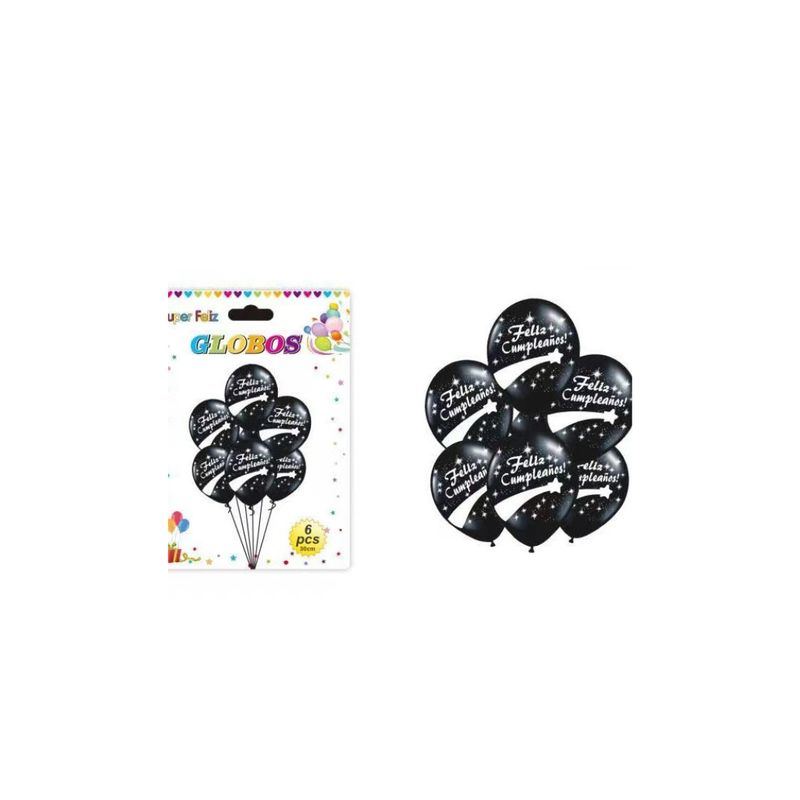 GENERICO - SET DE GLOBOS DE 6 PCS 30 CM