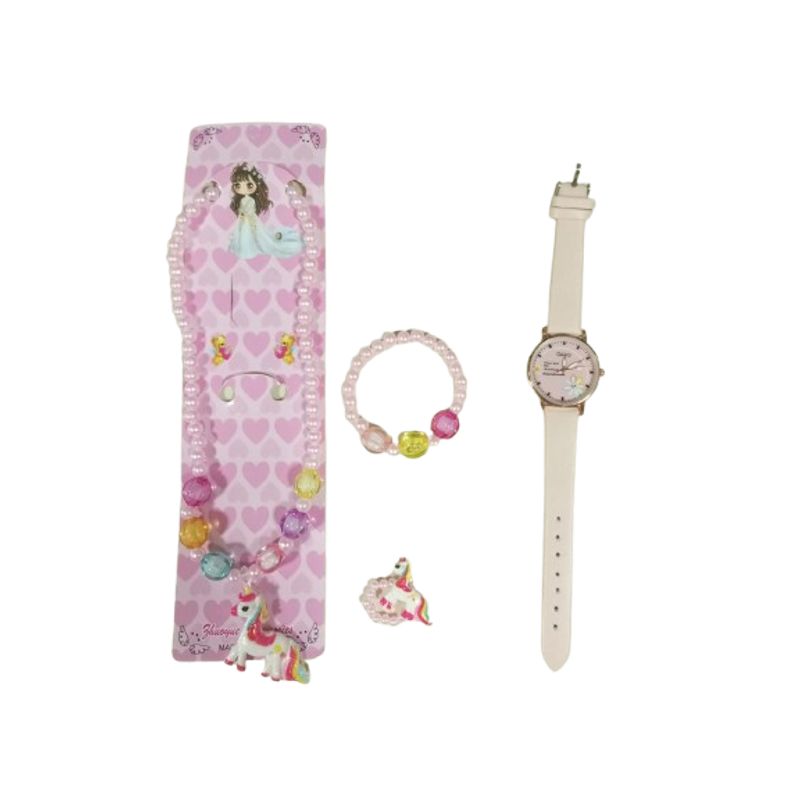 GENERICO - Pack reloj y accesorios lindo para niña