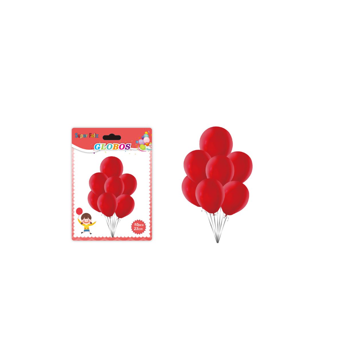 GENERICO - GLOBOS LATEX 10 PCS 23 CM