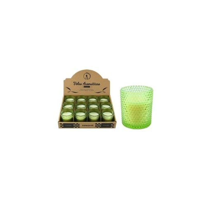 GENERICO - Vela Aromática En Vaso Verde Transparente 6x5cm