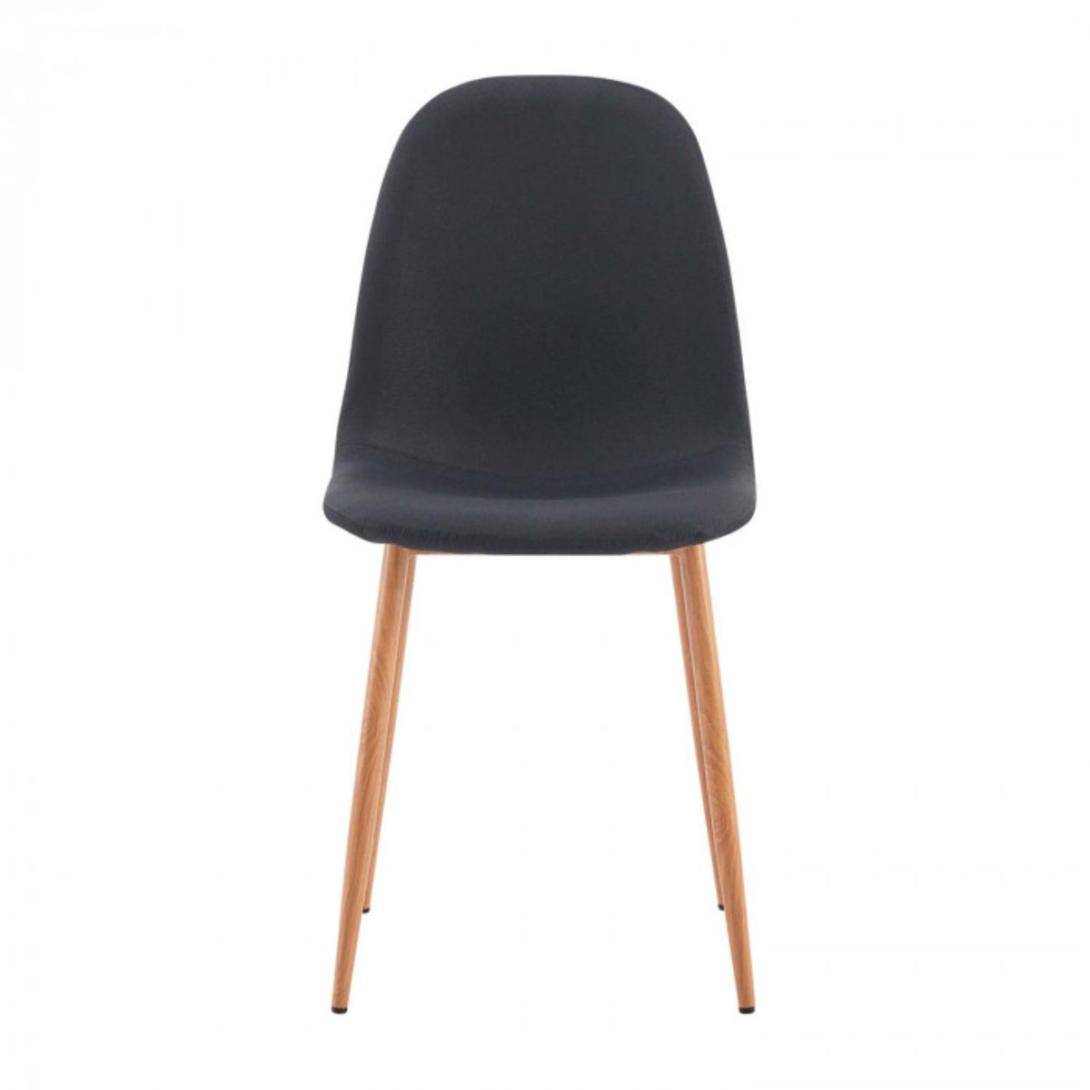 GENERICO - Pack 4 Sillas Negras Patas Metalicas Sparta.