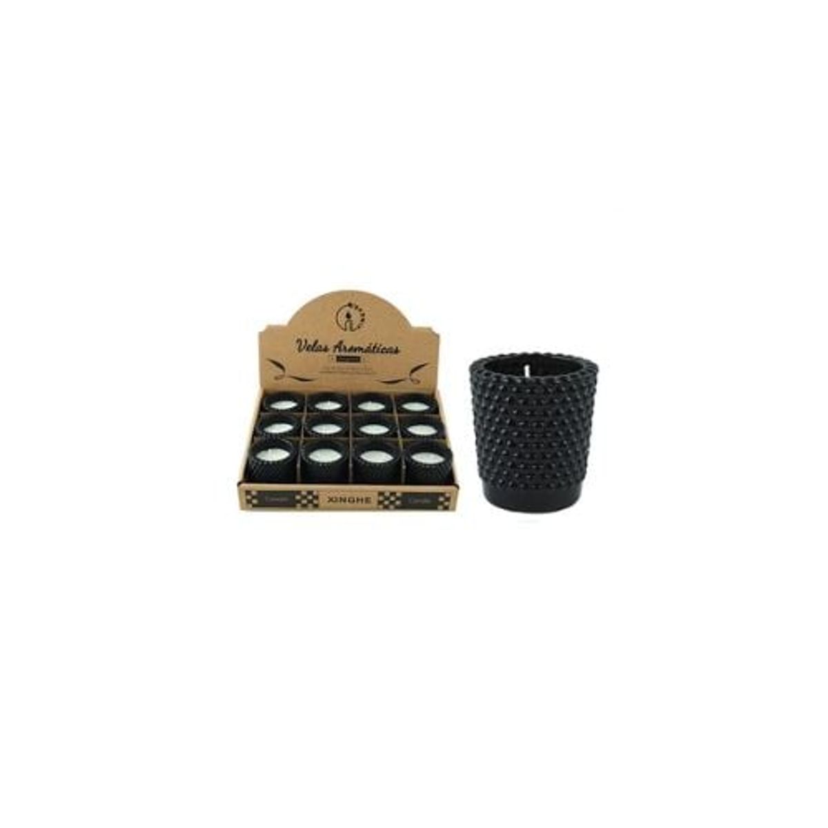 GENERICO - Vela Aromática En Vaso Negro 6x5cm