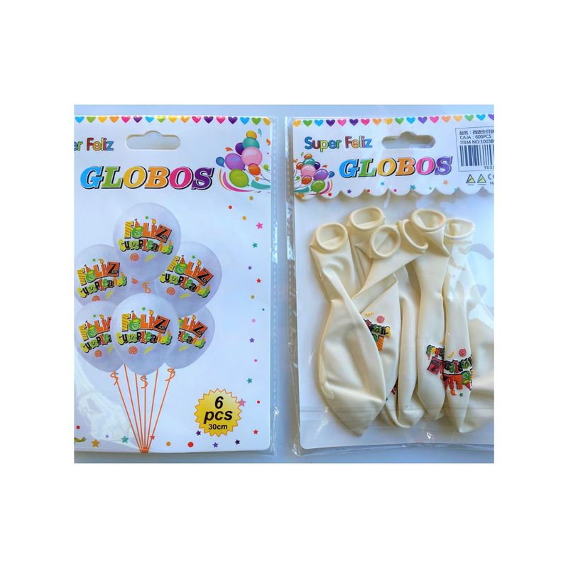 GENERICO - SET DE GLOBOS DE 6 PCS 30 CM