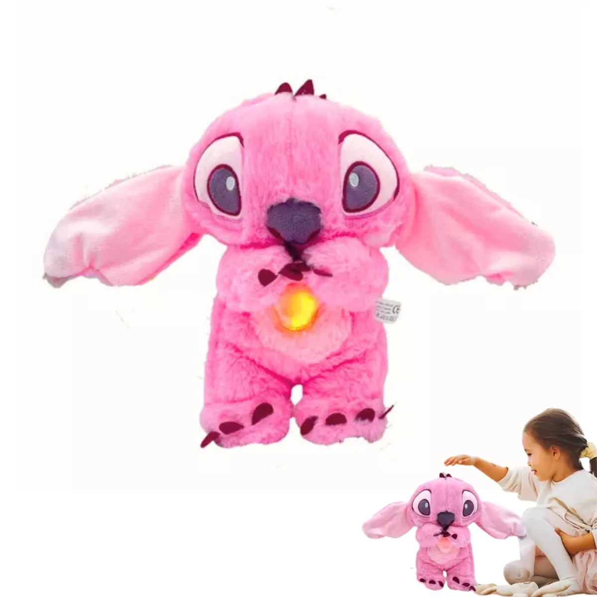 DREAMS - Stitch  Angela Peluche que Respira para Dormir con Luz y Sonido