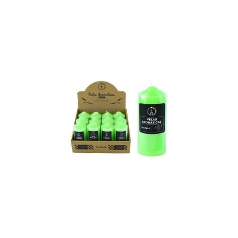GENERICO - Vela Aromática Pilar Verde 5x12cm 205g