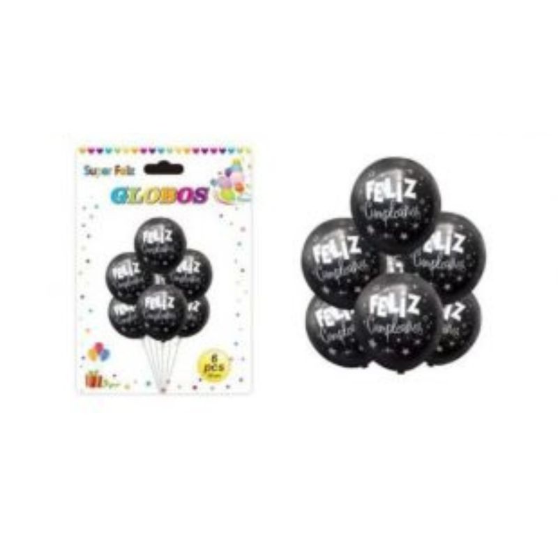 GENERICO - SET DE GLOBOS DE 6 PCS 30 CM