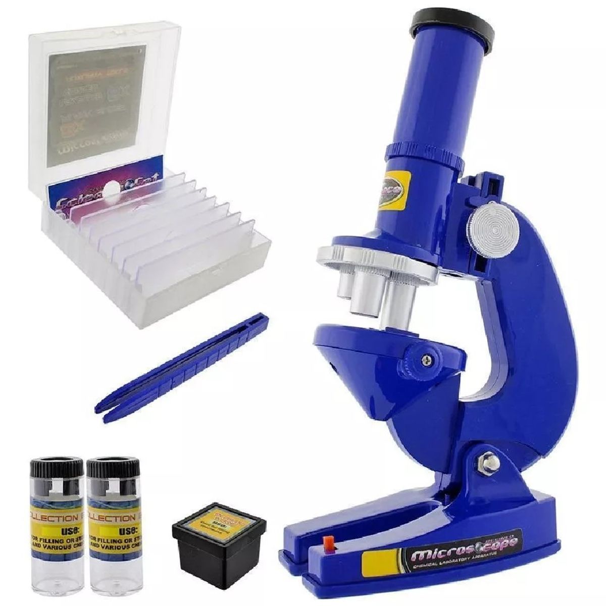 GENERICO - Kit Microscopio Compuesto Con Luz 100x A 450x + Accesorios