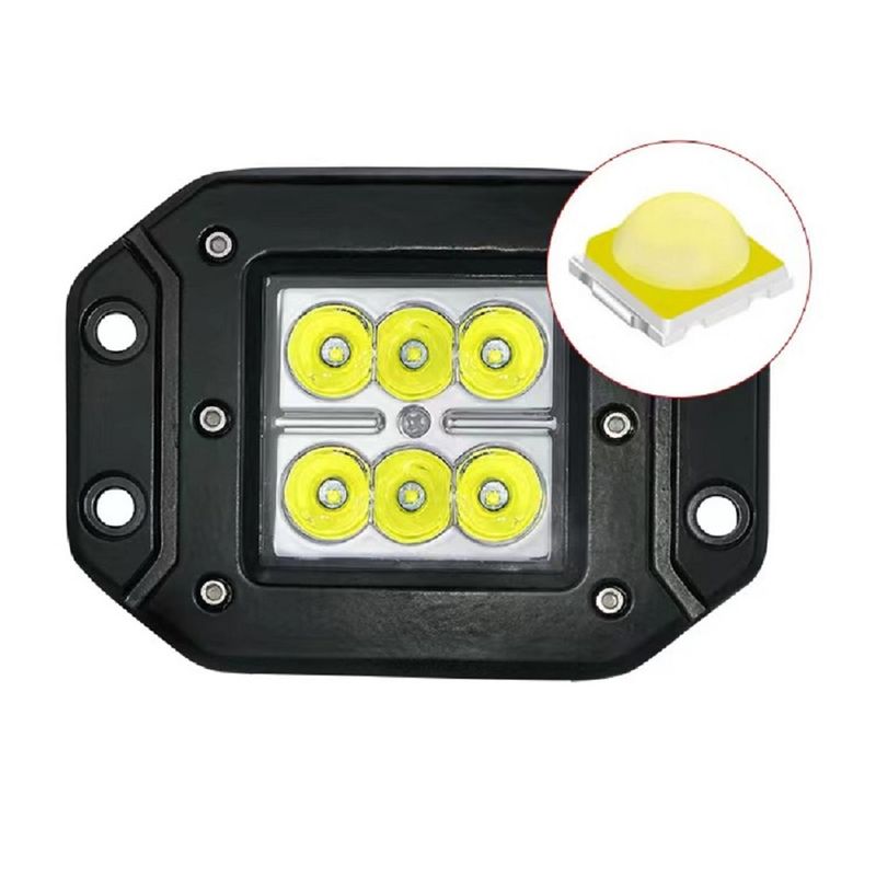 MUNDO MAGIA - Pack 2 Focos Neblinero 18w Embutido Auto O Camion Led Cree
