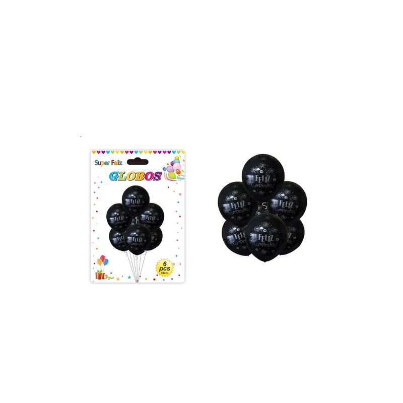 GENERICO - SET DE GLOBOS 6 PCS 30 CM