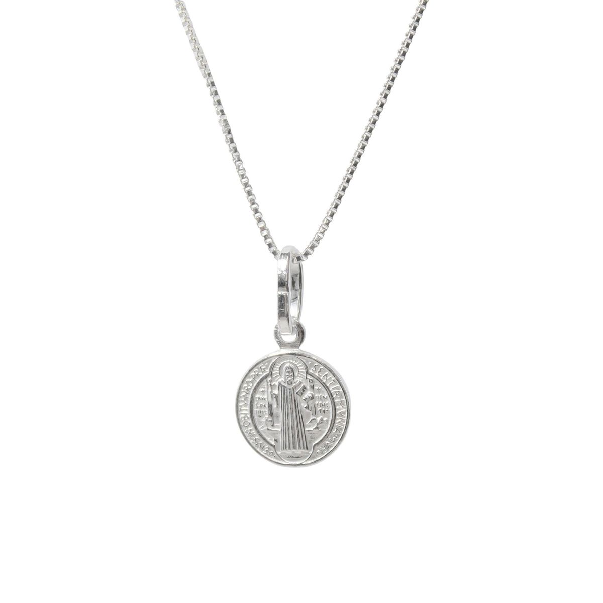 COGGIOLA - Collar Medalla San Benito Veneciana Plata Fina 925
