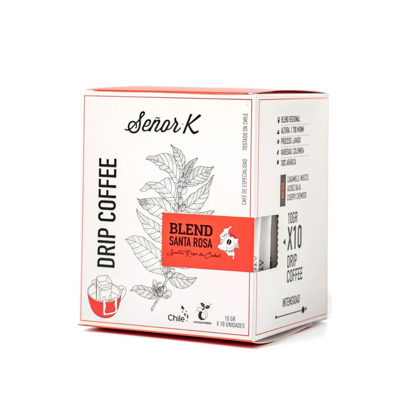 SEÑOR K - Drip Coffee Santa Rosa X10 Café Señor K - Rojo