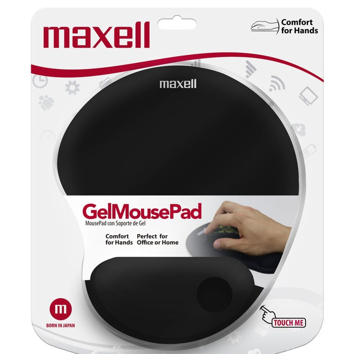 MAXELL - Mouse Pad Gel Ergonómico Maxell Negro.