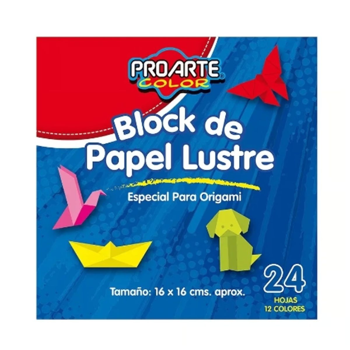 GENERICO - Block De Papel Lustre Especial Para Origami 24 Unidades