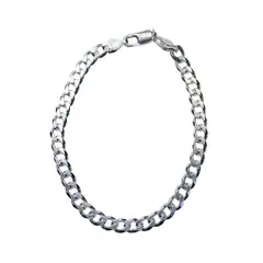 ANDREA COGGIOLA JOYAS - Pulsera Grumet Hombre Gruesa Plata Fina 925