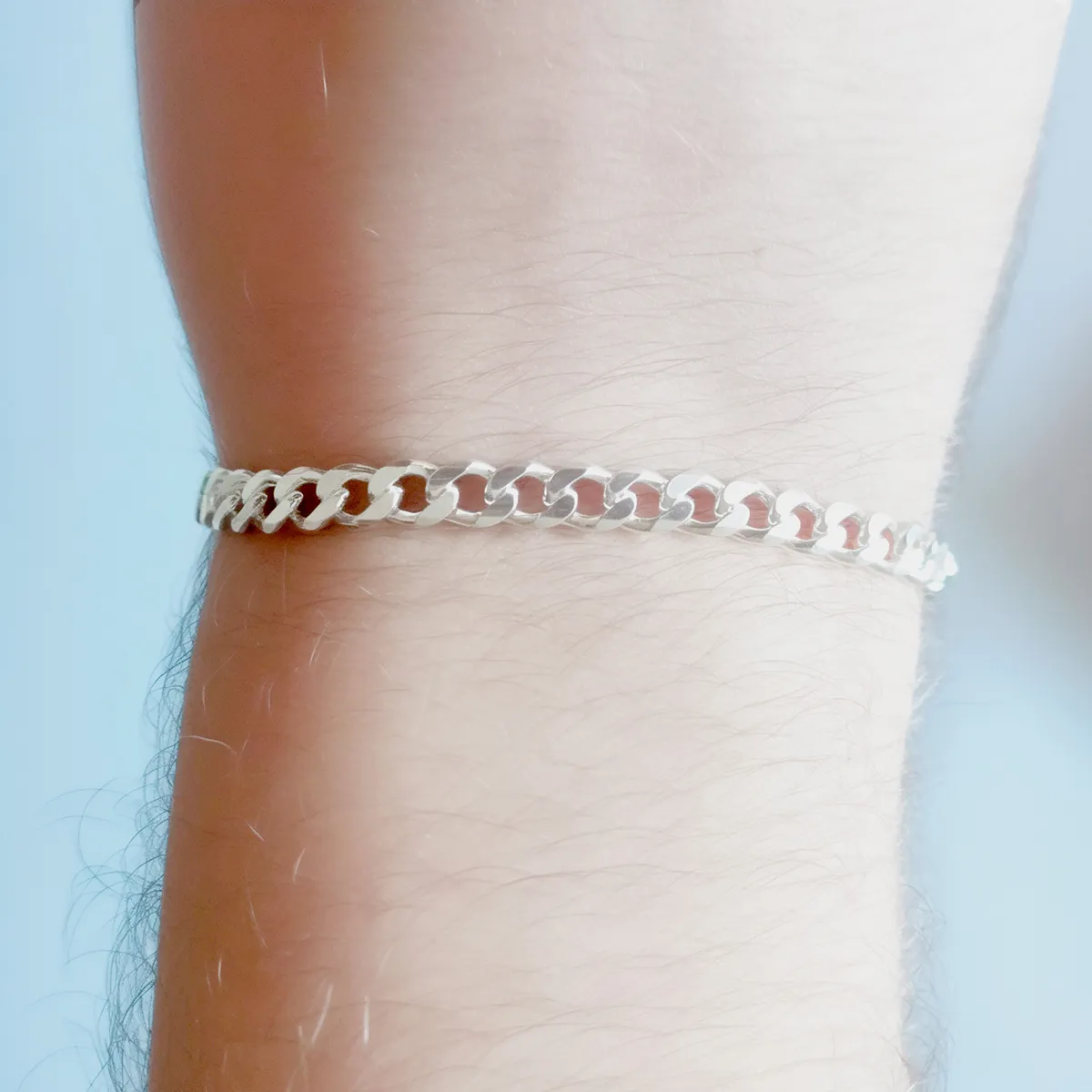 COGGIOLA - Pulsera Grumet Hombre Gruesa Plata Fina 925