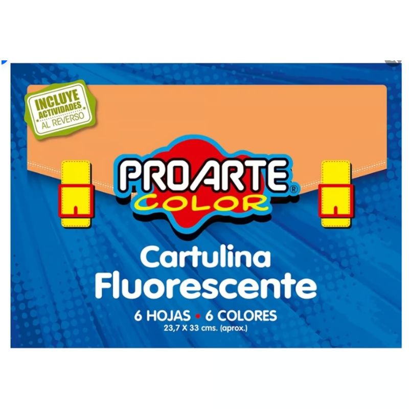 GENERICO - Cartulina Fluorescente 6 Hojas ProArte Color