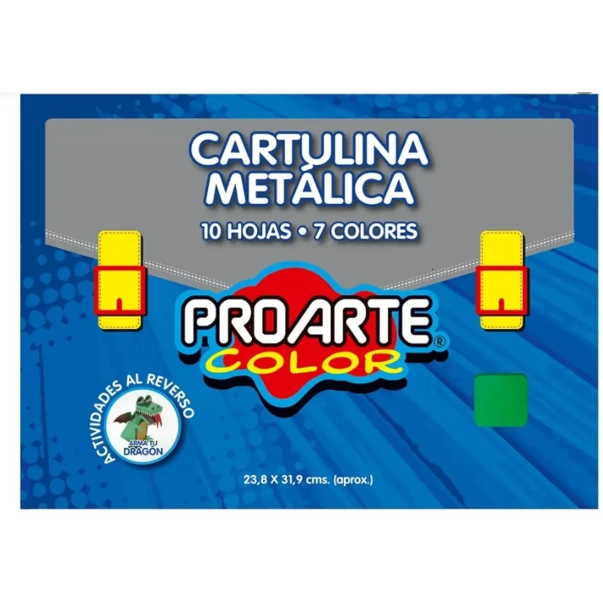 GENERICO - Cartulina Metalica Pro Arte Color De 10 Hojas