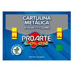 GENERICO - Cartulina Metalica Pro Arte Color De 10 Hojas