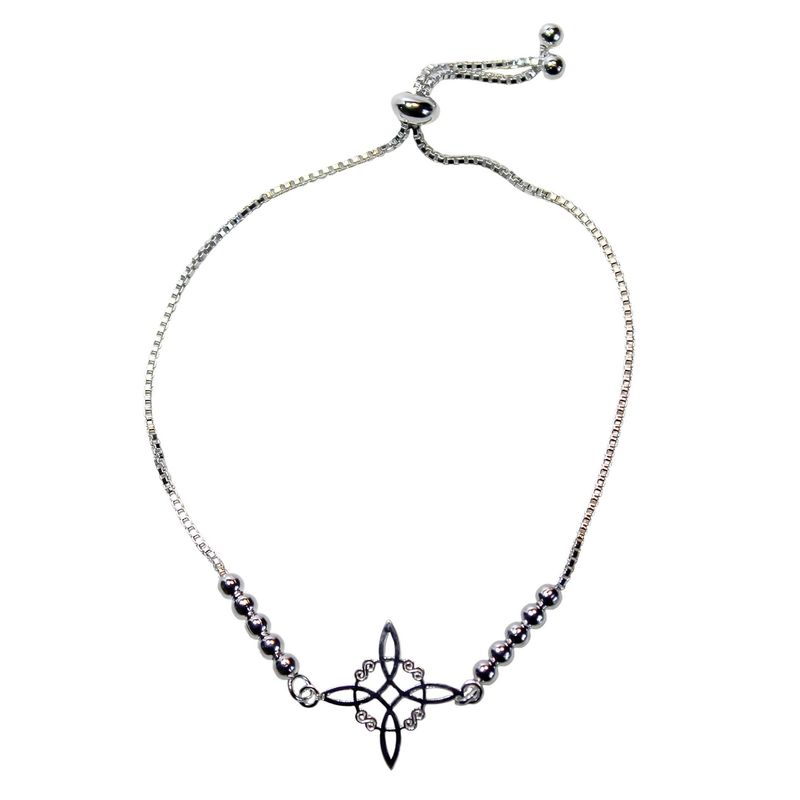 ANDREA COGGIOLA JOYAS - Pulsera Nudo De Bruja Plata Fina 925 Adaptable