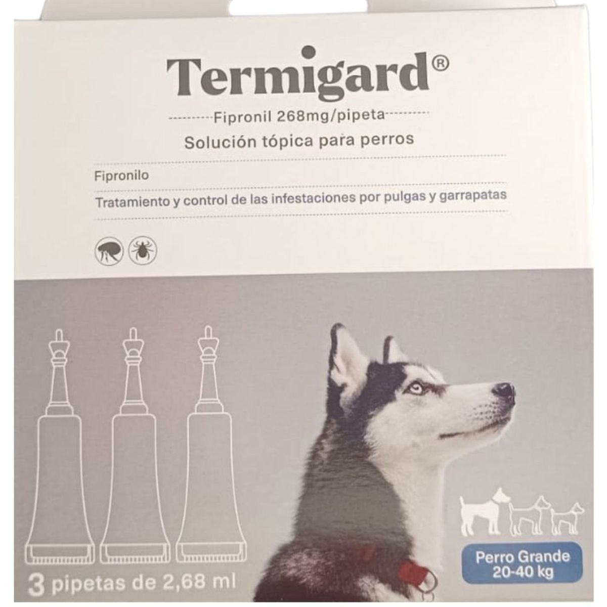 GENERICO - 3 Pipetas antipulgas y garrapatas perros 20 a 40K