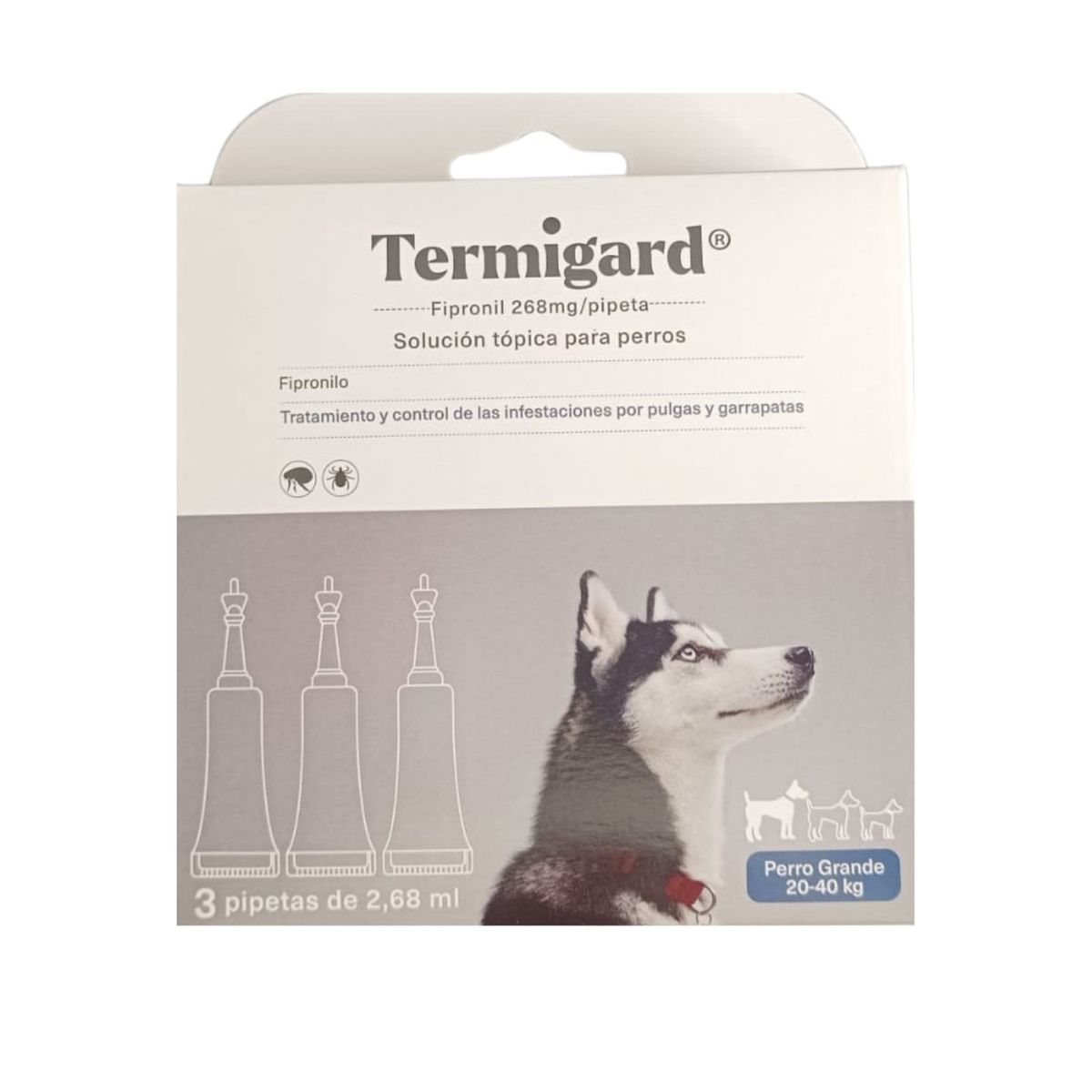 GENERICO - 3 Pipetas antipulgas y garrapatas perros 20 a 40K