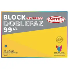 GENERICO - Block De Dibujo Doblefaz Texturado De 20 Hojas