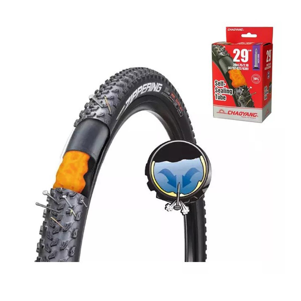 SHIMANO - Cámara Con Líquido Antipinchazos Chaoyang 29x175210 Vf