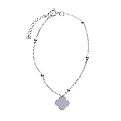 ANDREA COGGIOLA JOYAS - Pulsera Trébol Bolitas Plata Fina 925
