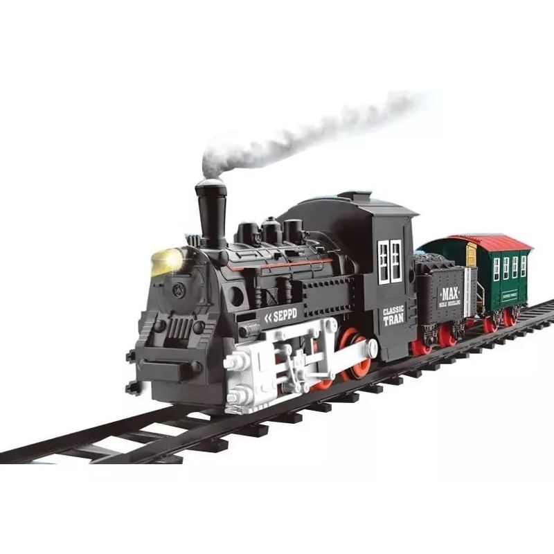 GENERICO - Tren Juguete Juguetes Tren Eléctrico Humo Para Navidad 16pcs