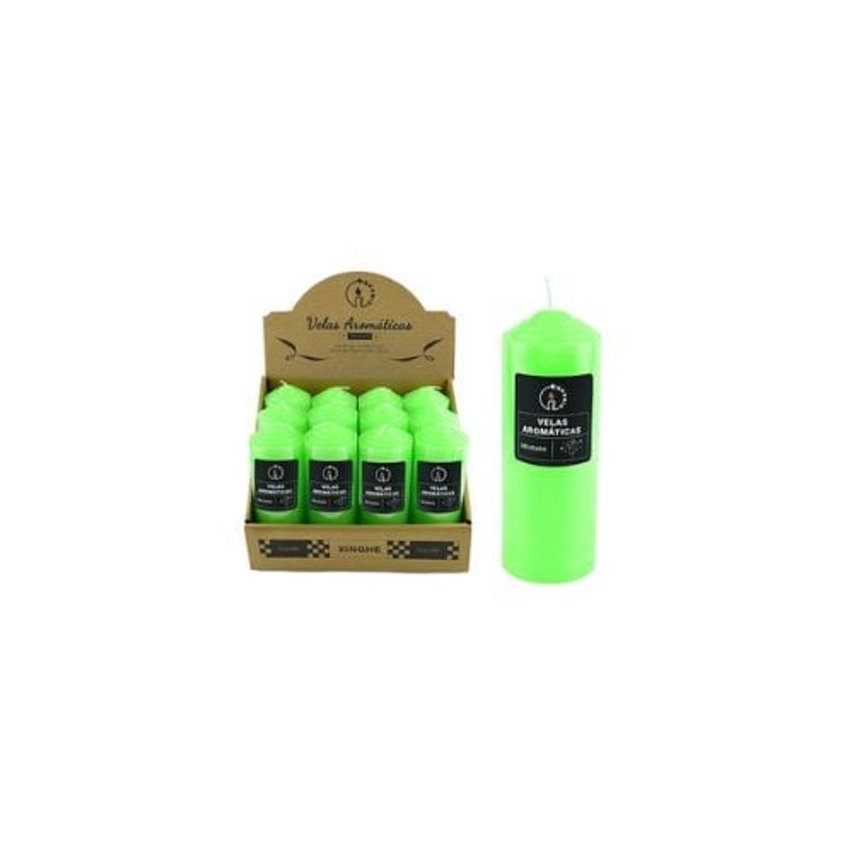 GENERICO - Vela Aromática Pilar Verde 5x15cm 300g