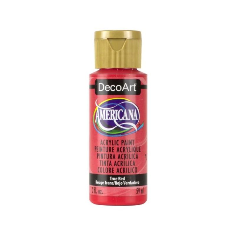 DECOART - Pintura Acrílica DecoArt True Red DA129 Rojo 59 ml