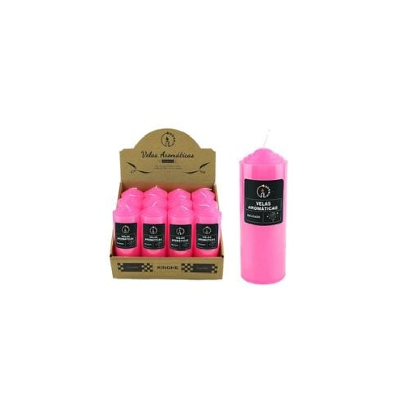 GENERICO - Vela Aromática Pilar Rosado 5x15cm 300g