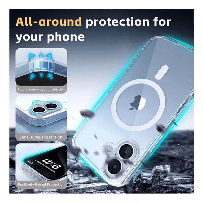 BELKRA - Carcasa Para iPhone 16 Magsafe + Mica Vidrio