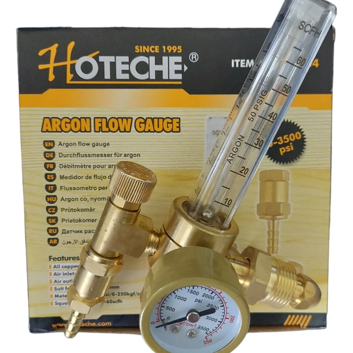 HOTECHE - Regulador Medidor De Flujo Argon Htc 710504