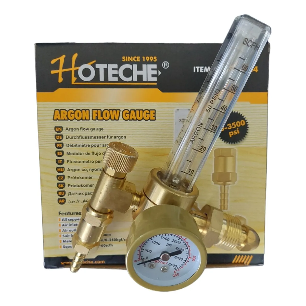 HOTECHE - Regulador Medidor De Flujo Argon Htc 710504