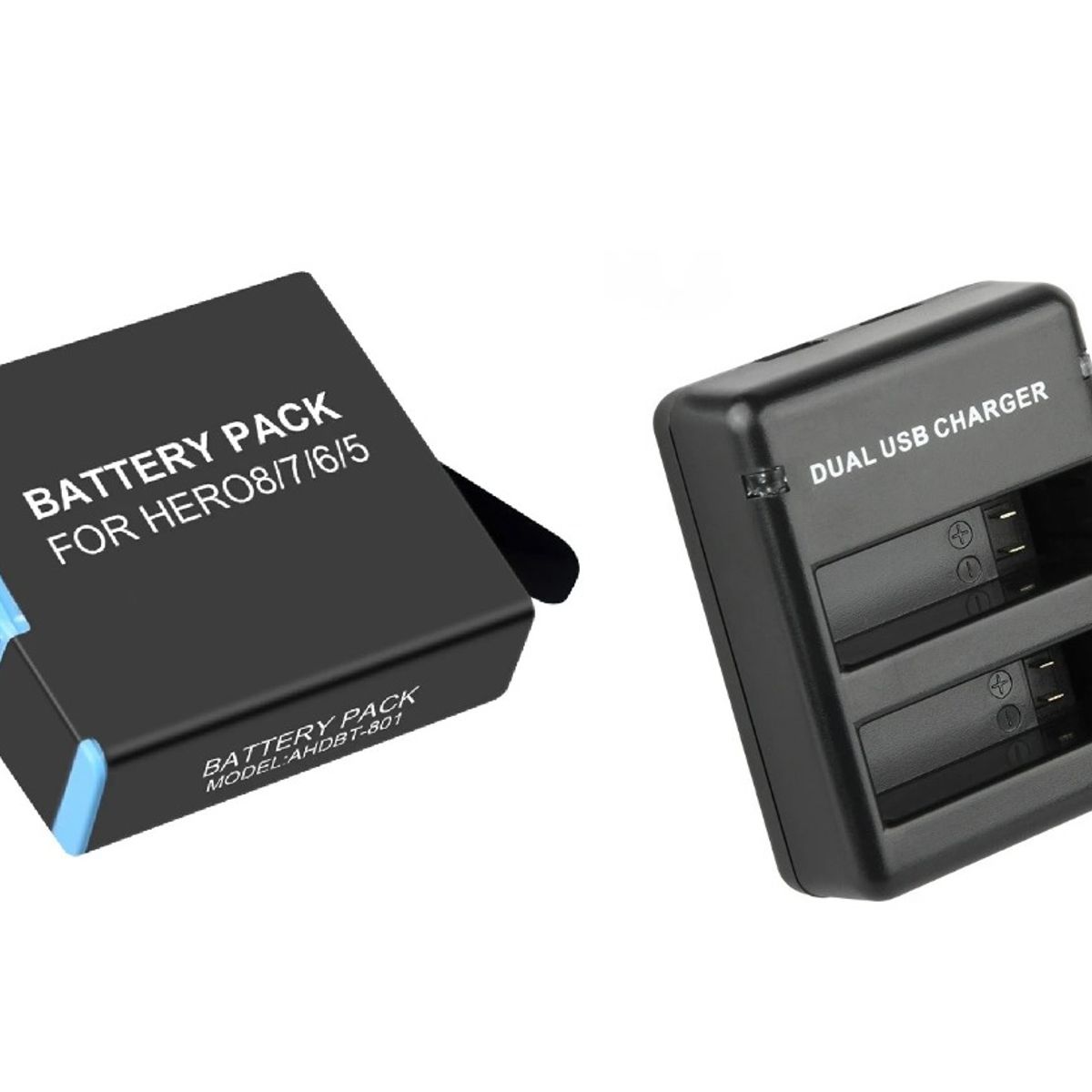 GENERICO - KIT BATERÍA + CARGADOR GOPRO 8 ALTERNATIVA