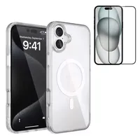 Carcasa Para iPhone 16 PLUS Magsafe + Mica Vidrio