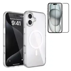 BELKRA - Carcasa Para iPhone 16 PLUS Magsafe + Mica Vidrio