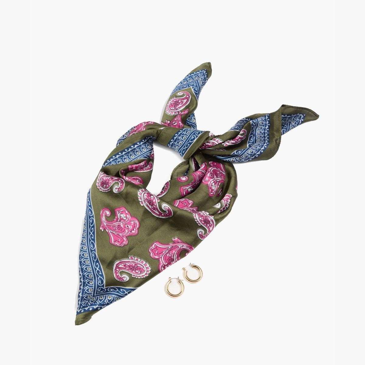 LOUNGE - Set Pañuelo Y Aros Paisley