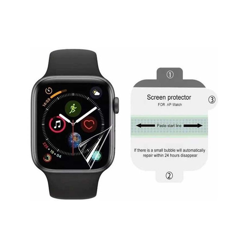 GENERICO - Lámina Protectora Apple Watch 45mm 2UN Hidrogel
