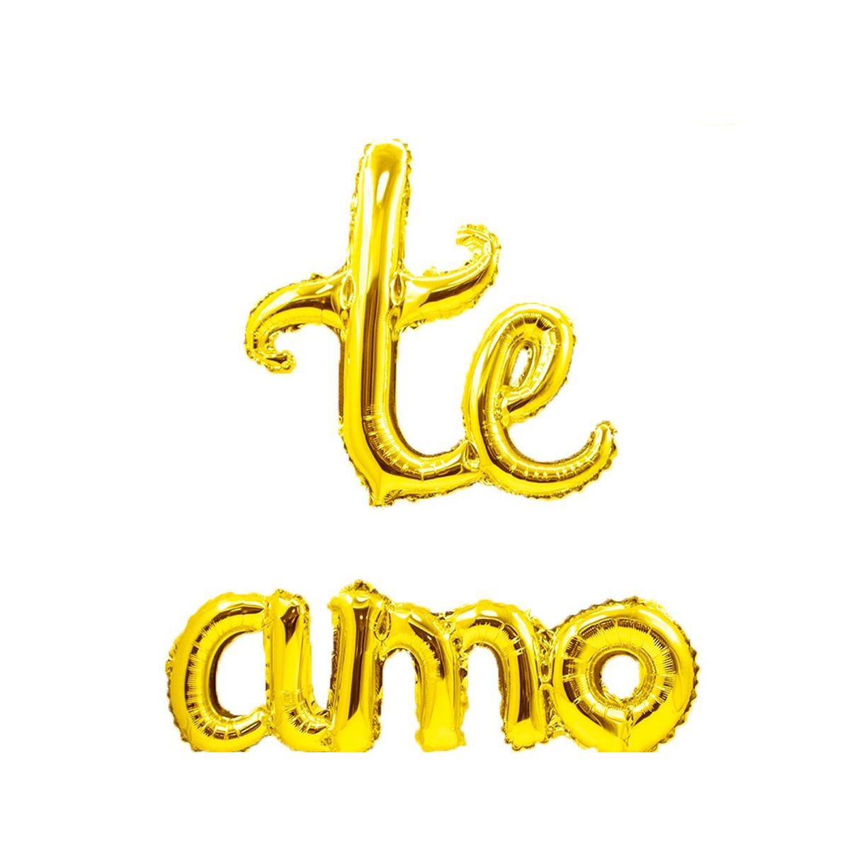 GENERICO - GLOBO METALICO TE AMO CURSIVO DORADO X1 UNI
