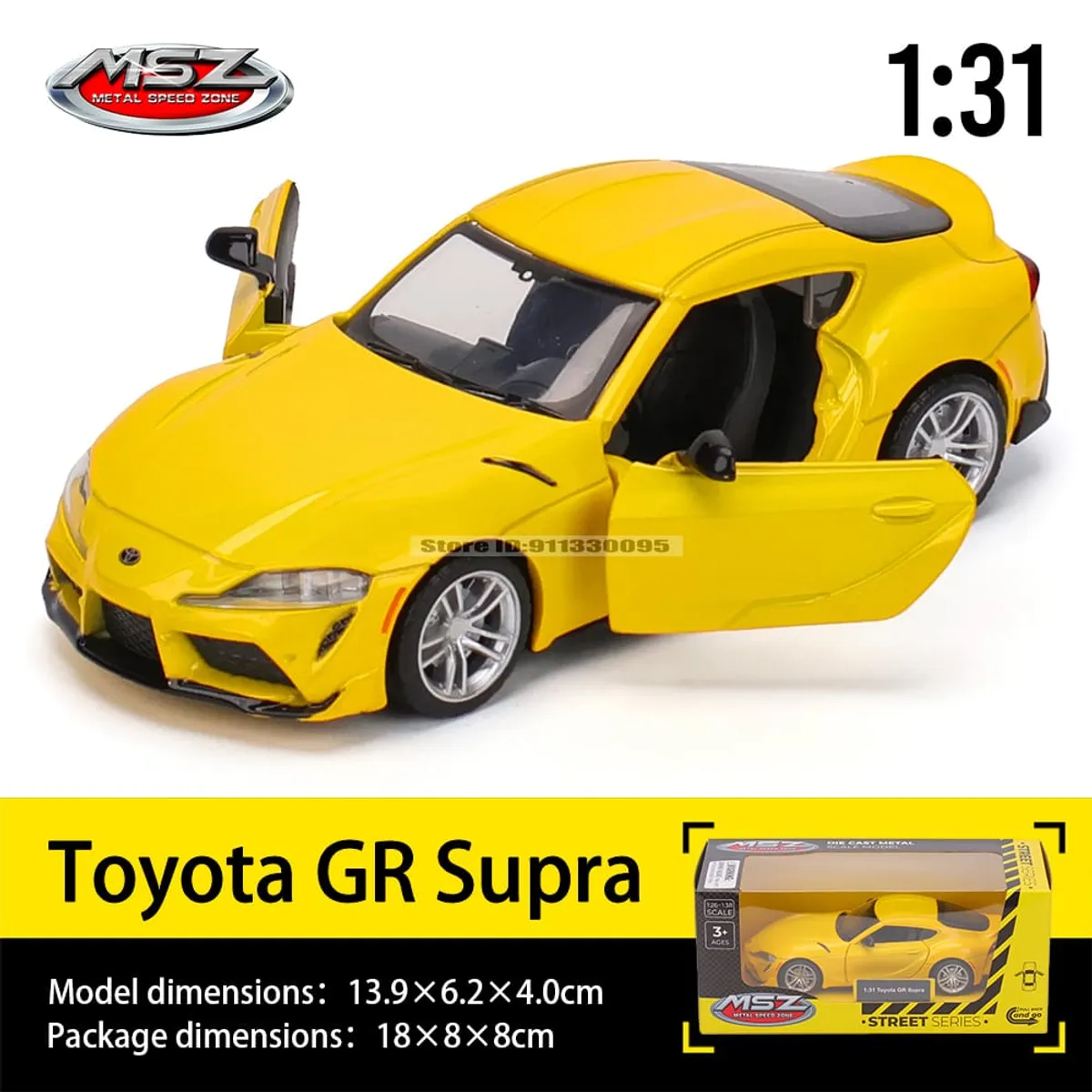 GENERICO - Toyota GR Supra automóvil de colección 1 :31 amarillo