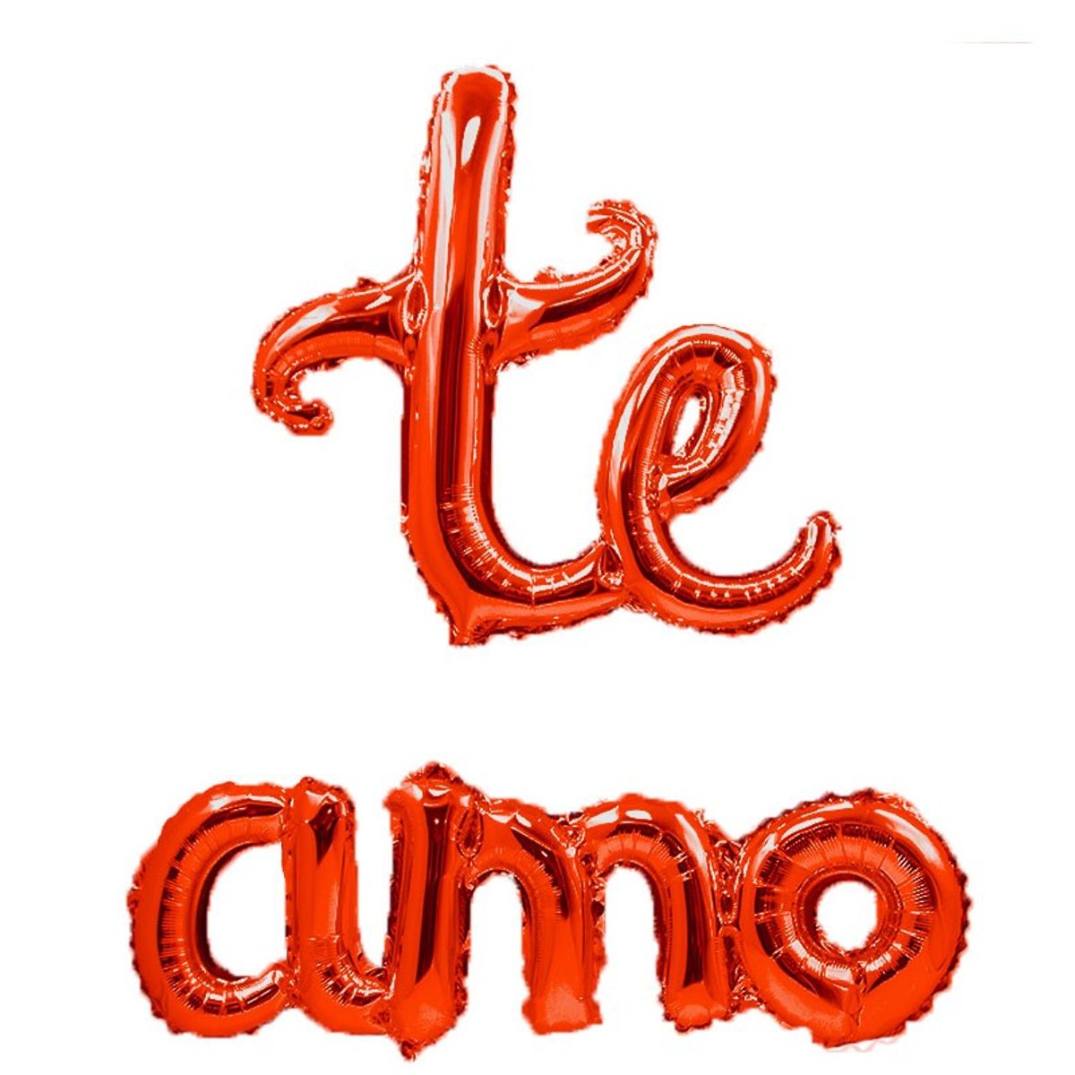 GENERICO - GLOBO METALICO TE AMO CURSIVO ROJO X1 UNI