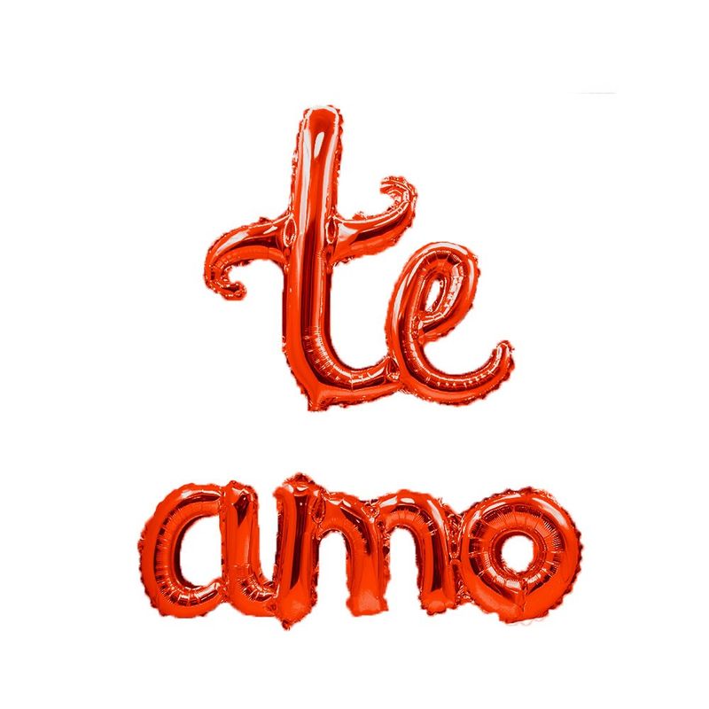 GENERICO - GLOBO METALICO TE AMO CURSIVO ROJO X1 UNI