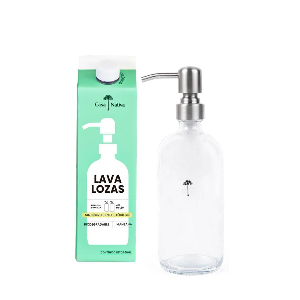 CASA NATIVA - Kit Lavaloza Manzana Verde