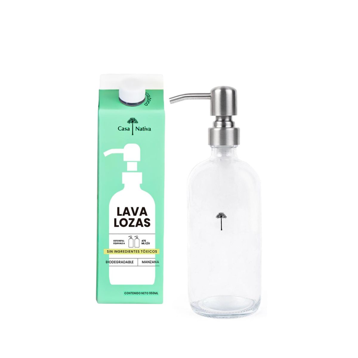 CASA NATIVA - Kit Lavaloza Manzana Verde