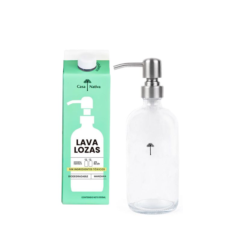 CASA NATIVA - Kit Lavaloza Manzana Verde