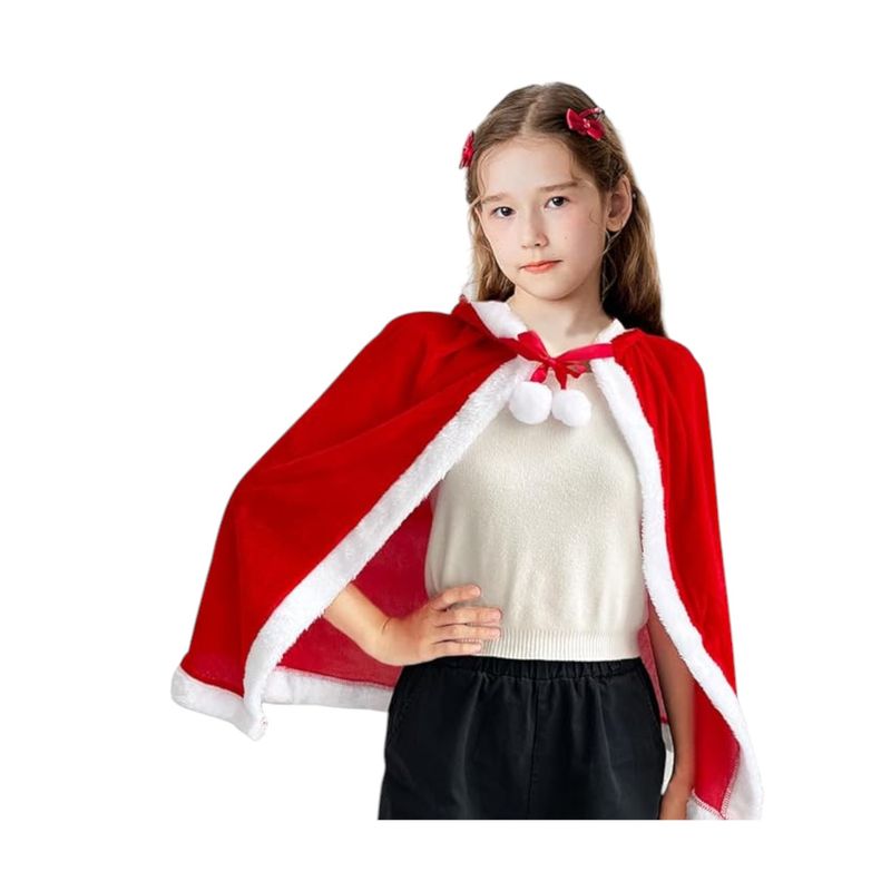GENERICO - Disfraz Abrigo Navideño Infantil Santa Navidad