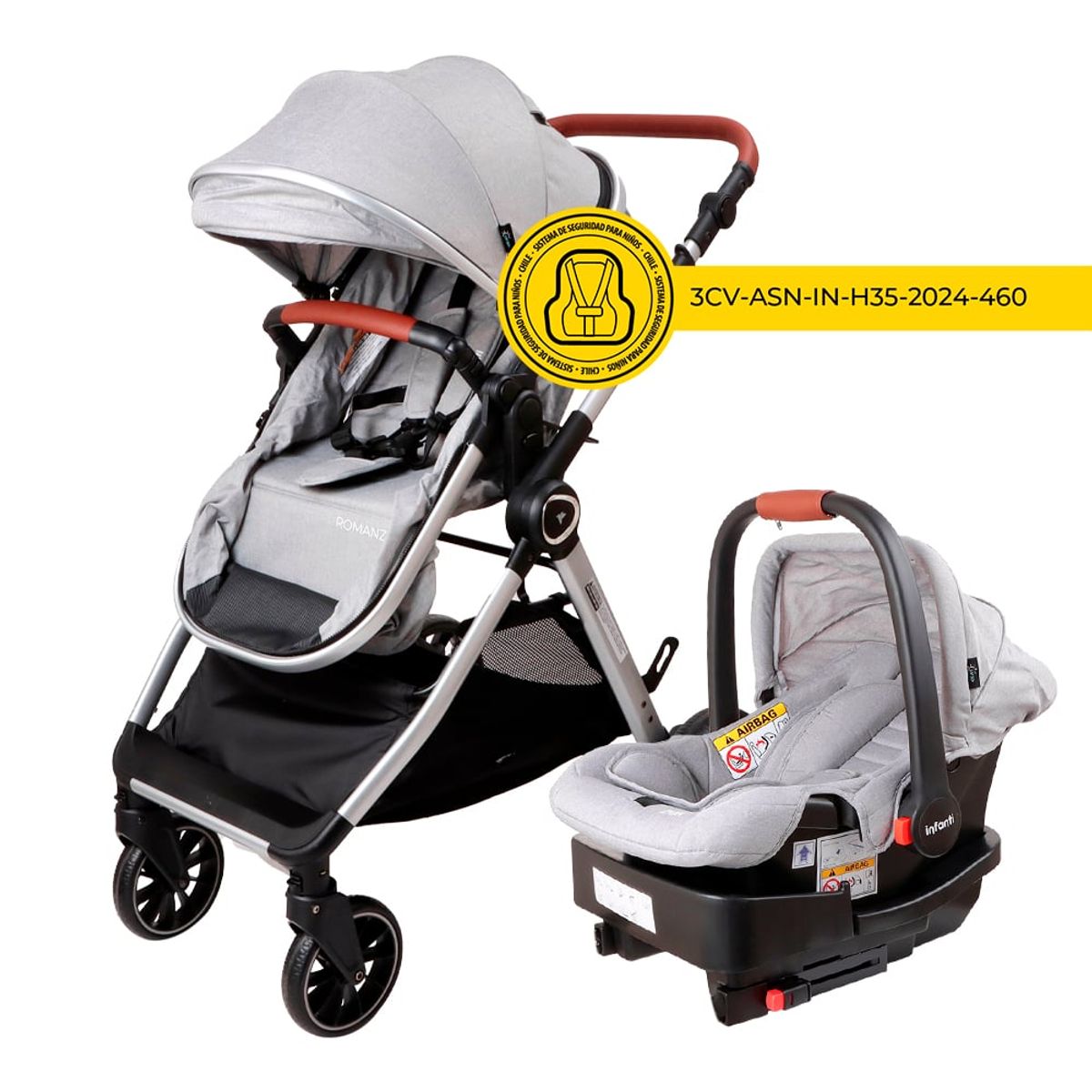 INFANTI - Coches Travel System Romanzo X1-D Gris Infanti