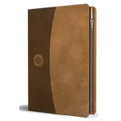 ORIGEN - Biblia Reina Valera 1960 Letra grande, canela con cremallera